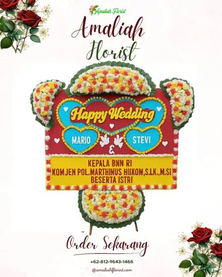 Papan Bunga Pernikahan Eris